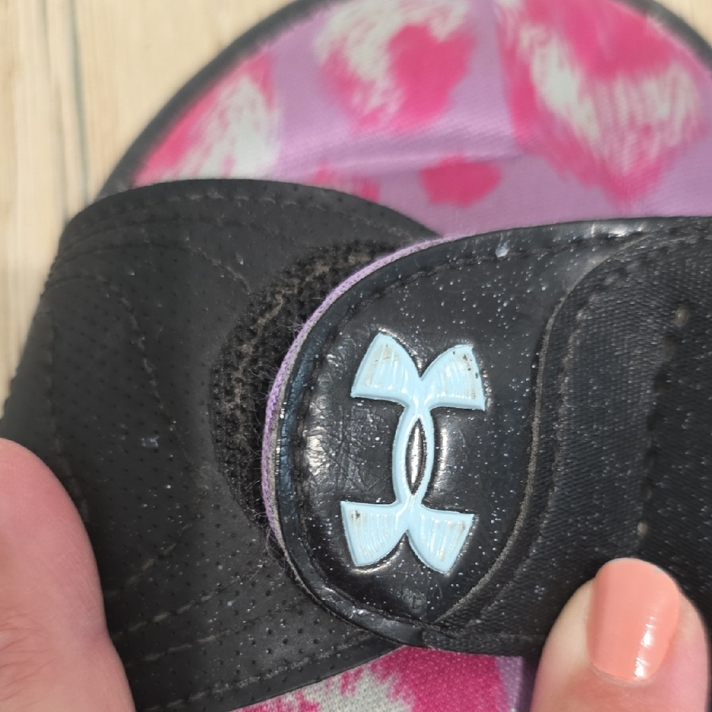 Under Armour Black and Purple Slide Sandals - Picture 6 of 11